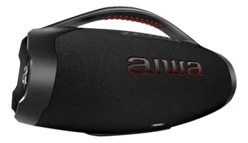 Caixa De Som Boombox Aiwa Aws-bbs-01b 200w Rms Bluetooth Res Cor Preto 127/220v