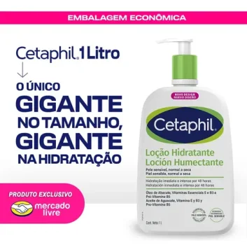 Loção hidratante Cetaphil para pele normal a seca x 1L
