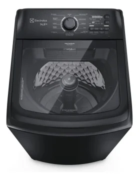 Máquina De Lavar Electrolux 14,5kg Cesto Inox Lep15 Preto 127v