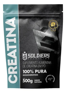 Creatina 500g Suplemento Monohidratada Em Pó 100% Pura - Soldiers Nutrition Sem Sabor