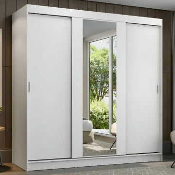 Guarda-roupa Casal Armário Quarto Reno Madesa 3 Portas De Correr Esp Branco 1095h91e