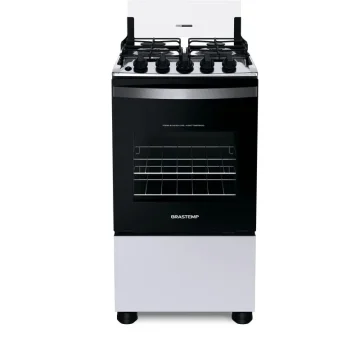 Fogão 4 Bocas Acendimento Automático Clean Bfo4nbb Brastemp Cor Branco 127/220v