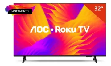 Smart TV AOC 32 LED Wi-Fi Roku Quad Core