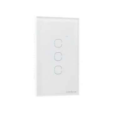 Interruptor Touch Inteligente 3 Teclas Eiw 1003 Intelbras Branco 127/220v