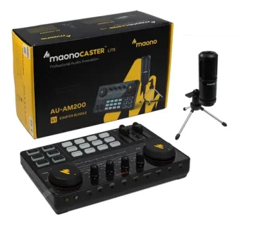 Mixer Maono Au-am200s1 + Microfone Podcast