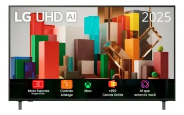 Smart Tv Profissional 4k 43  LG Uhd 43au801 Processador 7 Ai Ger8 Super Upscaling Google Cast Alexa Integrado Controle Ai Smart Magic Webos 25