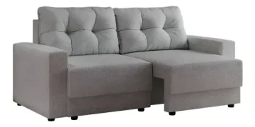 Sofá 3 Lugares Retrátil Lubeck Linho Cinza Liso