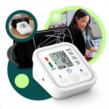 Aparelho Medidor de Pressão Arterial Aferidor Monitor Digital Uso Doméstico Automático Residencial Pressão De Braço Braçadeira Pulso Manguito
