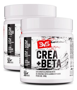 02 POTES da Creatina + Beta Alanina - Fórmula Avançada Para Treinos De Alta Intensidade Com Matéria-prima Importada. E Zero Carboidrato - 150g