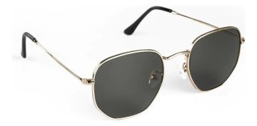 Óculos De Sol Saint Germain Dourado Harbor Aviador Uv400 Lente Preto Desenho Espelho
