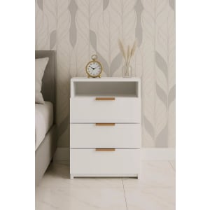 Armario Multi Uso Livreiro 3 Gavetas Cor Branca Promoção