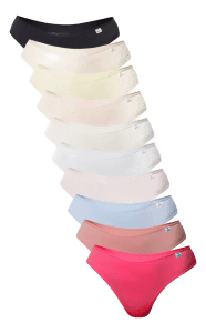 Kit 10 Calcinhas Femininas Biquíni Microfibra Delrio Lisas Pink, Algodão Doce, Azul, Branco, Vanila, Preto, Pessego, Areia, Rosa, Nature Liso M