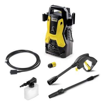 Lavadora De Alta Pressão Kärcher Prática Black 1500 Psi/libras 1400w 300l/h Com Aplicador De Detergente E Lança Regulável 220v