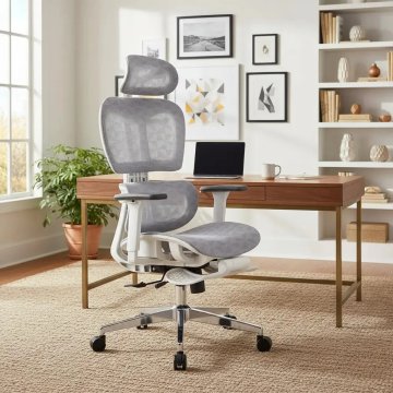 Cadeira Escritório Ergonômica Executiva Premium Sensetup Cosy T03 Cor Branco Material do estofamento Mesh