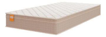 Colchão Solteiro Molas Qatar 88x188x22cm Bege/branco Inducol Cor Bege