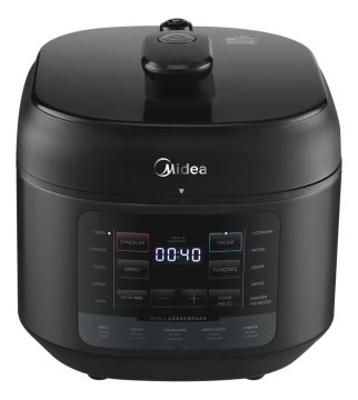 Panela De Pressão Elétrica 5l Nutripro Preta Midea Cor Preto