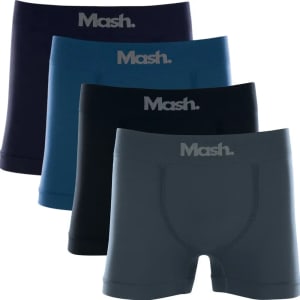 Kit com 4 Cuecas Boxer Microfibra sem Costura Mash