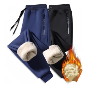 Calça Moletom de Lã Grossa (2 cores)