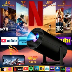 Mini Projetor Smart 4k Wifi Bluetooth