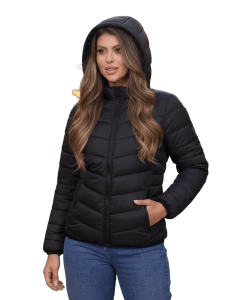 Jaqueta Bobojaco Feminina Puffer Impermeavel Capuz Removível