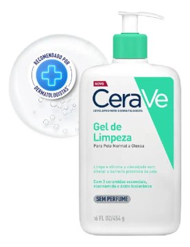 Gel de Limpeza Facial Pele Normal a Oleosa com Niacinamida CeraVe 454g