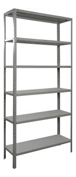 Estante Armário Prateleira de Aço 6 Bandejas Organizador Galvanizada Suporta 150kg 190cm x 90cm x 28cm