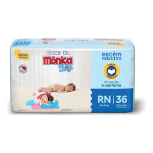 Fralda Turma da Mônica Baby RN 36 Unidades