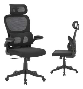 Cadeira Escritório Ergonômica Giratória Preto Scarparo Com Apoio Lombar e Apoio de cabeça