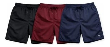 Kit 3 Shorts Tactel Bolso Masculino Academia Corrida Praia
