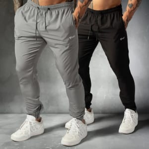 Kit com 2 Calças Jogger Tactel com Elastano
