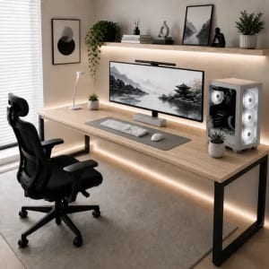 Mesa 150cm Industrial Madeira Para Escritório e Estudos
