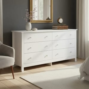Cômoda Ditália 6 Gavetas Dm-221 Branco Br