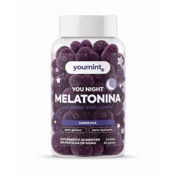 Melatonina Em Gomas Youmint Uva 30 Gomas Auxilia Na Qualidade Do Sono E Bem-estar