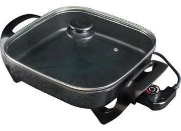 Panela Multifuncional Elétrica Quadrada 30cm Grill Antiaderente Portátil Mangiare Agratto Apeq01i