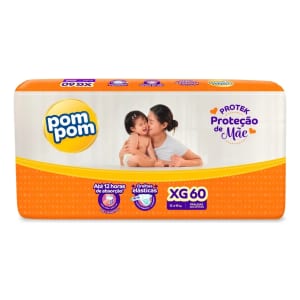 Fralda Pom Pom Protek Proteção de Mãe XG 60 unidades