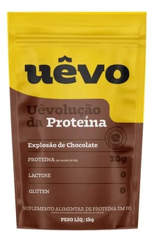 Proteína em Pó Uêvo Sabor Chocolate 1kg Refil