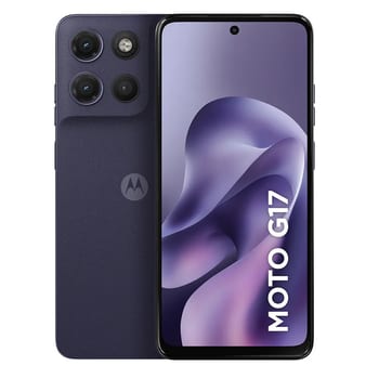 Smartphone Motorola Moto G17 4g - 128gb 4gb Ram + 8gb Ram Boost, Camera 50mp Sony Lytia 600, Tela Fhd+ 60hz, Bateria 5200 Mah - Roxo