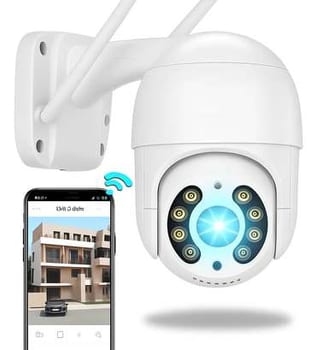 Câmera Ip A8 App Icsee Infravermelho Prova D'água Externa Wifi Hd Cor Branco