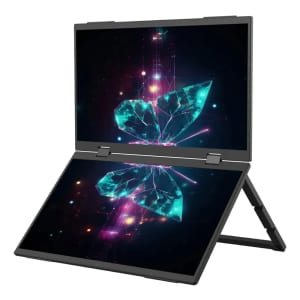 Monitor Portátil Duplo 15.6 Full Hdcom Bolsa Telas Dobráveis Preto