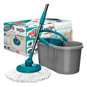 Flash Limp Mop Giratório Fit, Balde 8L