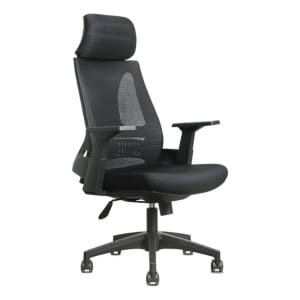 Cadeira De Escritório Presidente Nr17 Homenow Ergonômica Preto Assento Em Tela Mesh