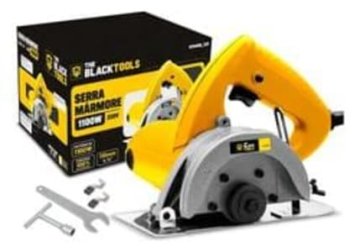 Serra Mármore Concreto Profissional 1200w 4.3/8 Pol BTS1200 The Black Tools Cor Amarelo