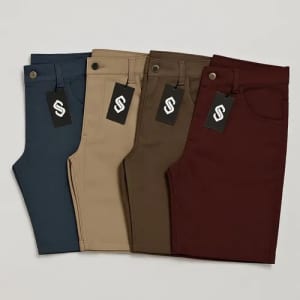 Kit 4 Bermudas Masculina De Sarja Brim 36 Ao 46 - Evolution.