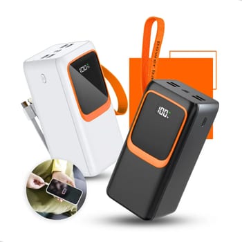 Power Bank Turbo Carregador Portatil 50.000mah Turbo 22.5w Premium Universal Rápida Carga Para Celular iPhone Xiaomi Motorola LG Smartwatch Tablet