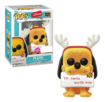 Boneco Pluto Natalino Flocked Disney 1227 Funko Pop!