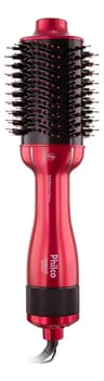 Escova Secadora de Cabelos Soft Beauty Cherry Philco Pec13 1300w 4 em 1 seca, alisa, modela e dá volume