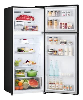 Geladeira LG Frost Free Inverter Black 395l Gn-b392pxg Cor Preto