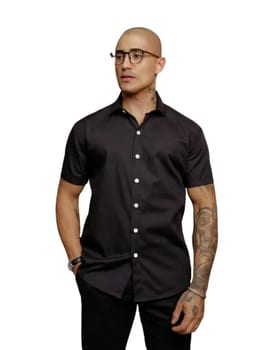 Camisa Social Masculina Gola Italiana Confortável
