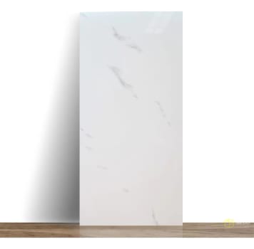 Kit 10 Placas Adesivas Mármore Parede 3d Porcelanato Lavável Cor Branco