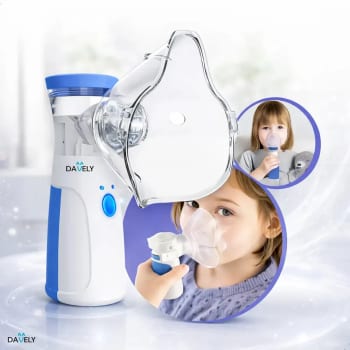 Inalador Nebulizador Portátil Mesh Sem Fio Silencioso Branco Compacto Mesh Bivolt Nebulizador Com Rede Vibratória Aparelho Para Inalação Inalador